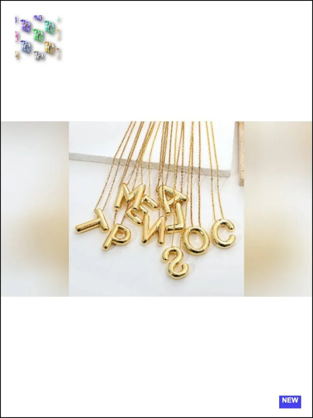 Gold Plated Layered Initial Choker Necklace Set for Women Teens